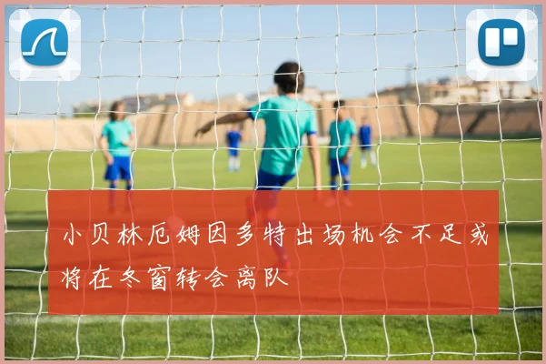 小贝林厄姆因多特出场机会不足或将在冬窗转会离队